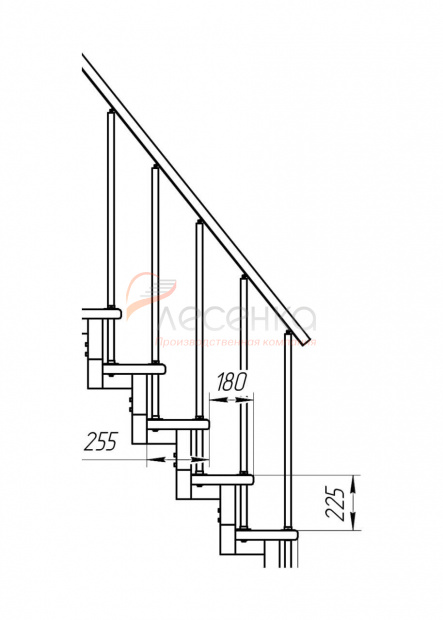 Модульная малогабаритная лестница Компакт - фото 3