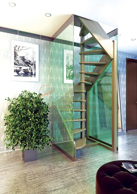 Деревянная межэтажная лестница ЛЕС-1,2ВУ - фото 3